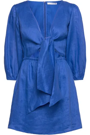 FAITHFULL THE BRAND Cintare Mini Dress Blue