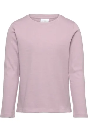 Lindex Top L S Basic Rib Purple