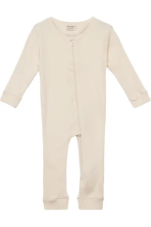 Minymo Jumpsuit Ls Rib Cream