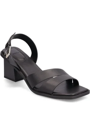 MANGO Block-Heel Sandals Black
