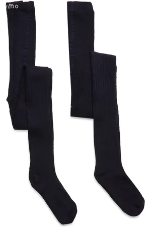 Minymo Stocking - Rib Black