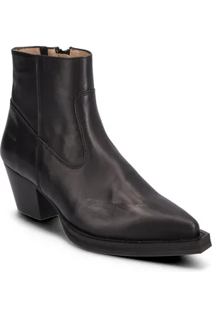 ANGULUS Bootie - Block Heel - With Zippe Black