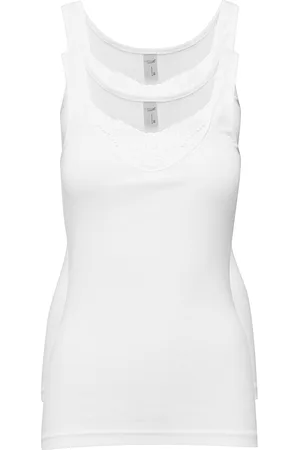 Missya Lace Wide Strap 2 Pack White