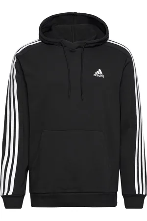 adidas Essentials Fleece 3-Stripes Hoodie Black