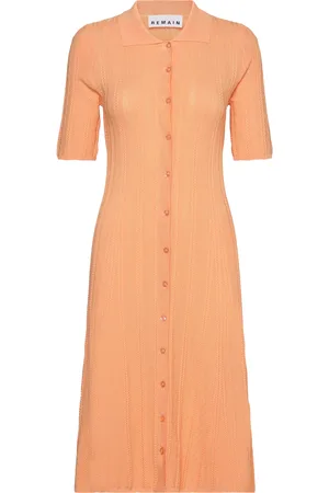 REMAIN Birger Christensen Short Polo Dress Orange