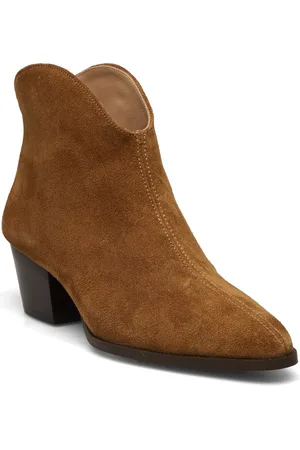 ANGULUS Booties - Block Heel - With Elas Brown