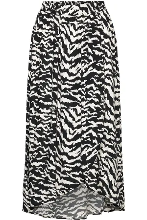 VILA Vipaya Tira H/W Fake Wrap Skirt/Su Black