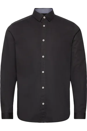 TOM TAILOR Stretch Poplin Shirt Black