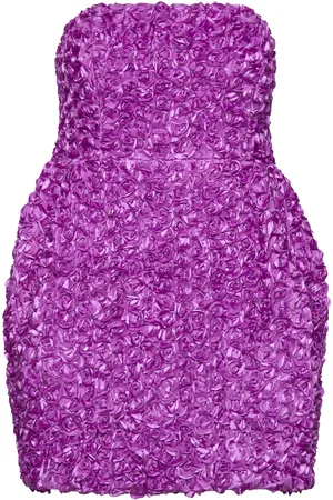 ROTATE 3D Flower Mini Dress Purple