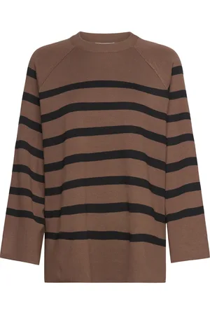 Object Objester Ls Knit Top Noos Brown