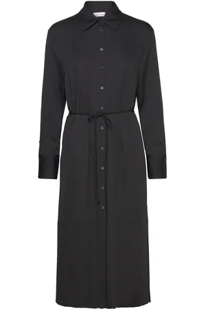 Calvin Klein Recycled Cdc Belted Shirt Dress Black