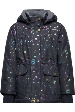 Mikk-Line Polyester Girls Jacket - Glitter Navy