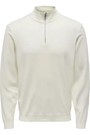 Only & Sons Onswyler Life Reg 14 Half Zip Knit Noos Beige