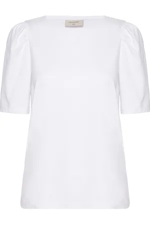 Freequent T-Shirt From Freequent In A Soft Material. The T-Shirt Has A Simple Silhouette W White