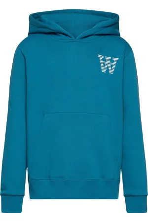 WoodWood Izzy Kids Sleeve Print Hoodie Blue
