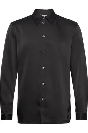 HAN Kjøbenhavn Supper Satin Printed L/S Shirt Black