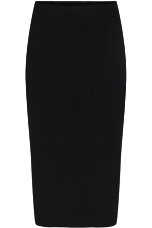 Y.A.S Assi Hw Midi Knit Skirt S. Noos Black