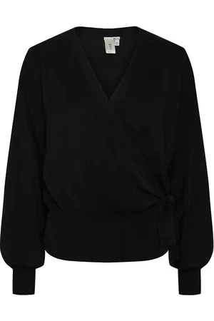 Y.A.S Assi Ls Wrap Knit Cardigan S. Noos Black