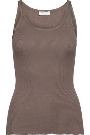 Rosemunde Rwbelle U-Neck Strap Elastic Top Brown