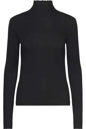 Filippa K Sheer Wool Mock Top Black