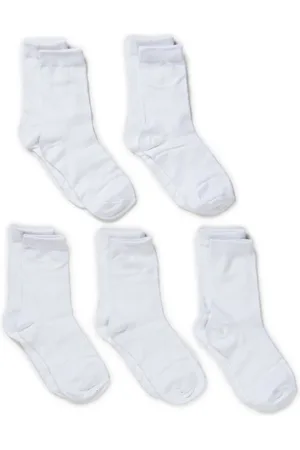 Melton Cotton Socks - 5-Pack White
