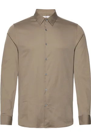 MANGO Super Slim-Fit Poplin Suit Shirt Green