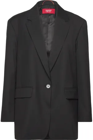 ESPRIT Women Blazers Woven Long Black