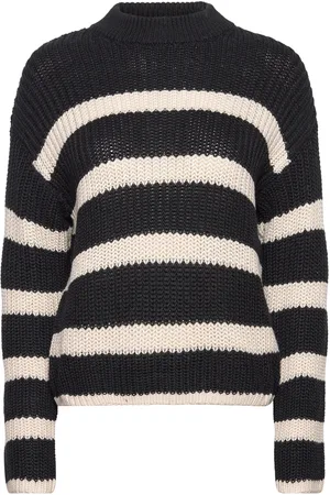 VERO MODA Vmhilda Ls Highneck Pullover Ga Noos Black