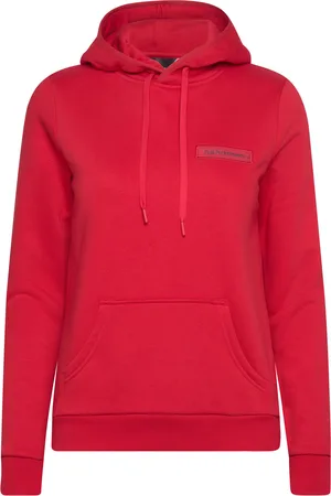 Peak Performance W Logo Hood Sweatshirt-The Alpine Red