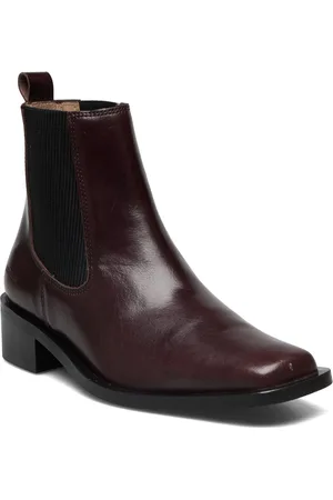 ANGULUS Booties - Block Heel - With Elas Brown