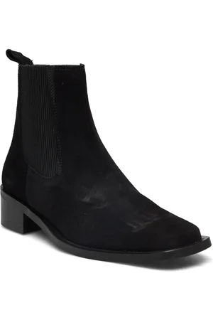 ANGULUS Booties - Block Heel - With Elas Black
