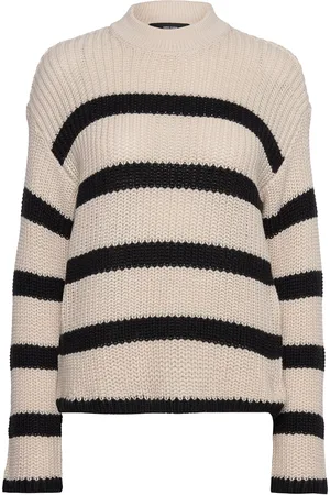 VERO MODA Vmhilda Ls Highneck Pullover Ga Noos Beige