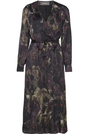 Mos Mosh Mmmarkella Marble Wrap Dress Black