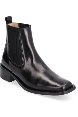ANGULUS Booties - Block Heel - With Elas Black