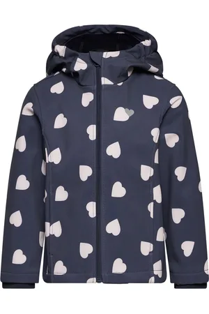 TOM TAILOR Softshell Printed Heart Jacket Navy