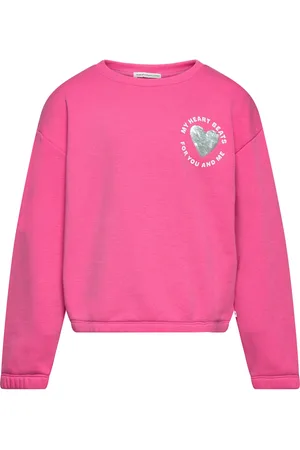 TOM TAILOR Sequin Artwork Sweatshirt Pink