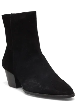 ANGULUS Bootie - Block Heel - With Zippe Black