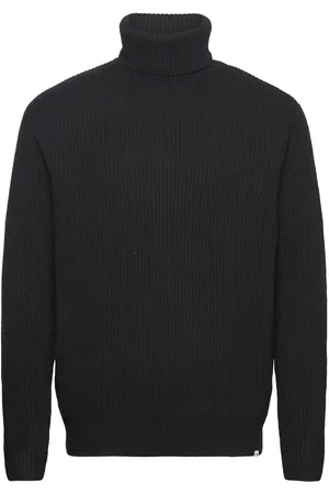 Les Deux Eddie Wool Rib Rollneck Knit Black