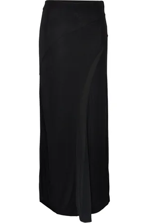 Calvin Klein Fluid Jersey Panel Skirt Black