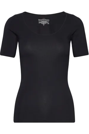 Bread & Boxers T-Shirt Scoop Neck Black