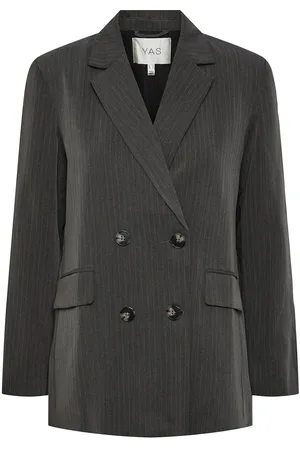 Y.A.S Pinly Ls Pinstripe Blazer S. Grey