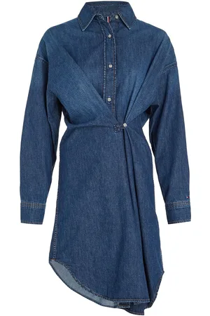 Tommy Hilfiger Dnm Long Shirt Dress Ada Blue