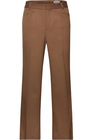 Hope Relaxed-Leg Trousers Brown