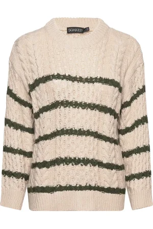 Soaked in Luxury Slfranna Stripe Pullover Beige
