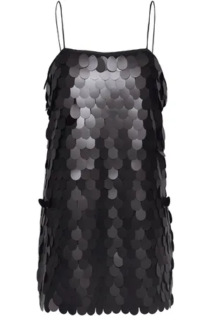 ROTATE Sequins Mini Slip Dress Black