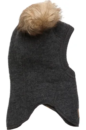 Mikk-Line Wool Fullface W. Pom Pom Grey