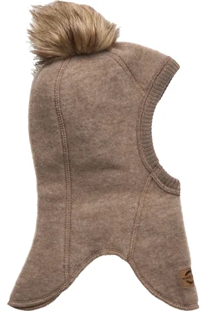 Mikk-Line Wool Fullface W. Pom Pom Beige
