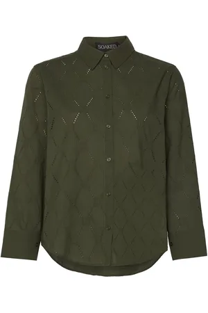 Soaked in Luxury Slwillie Shirt Ls Green