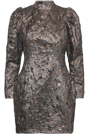 By Malina Catalina Polo Neck Mini Dress Grey