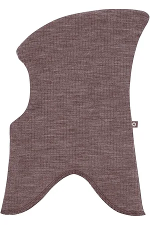 Smallstuff Balaclava, 2 Layers, Rose Brown Drop Needle, Merino Wool, 56/62 Brown